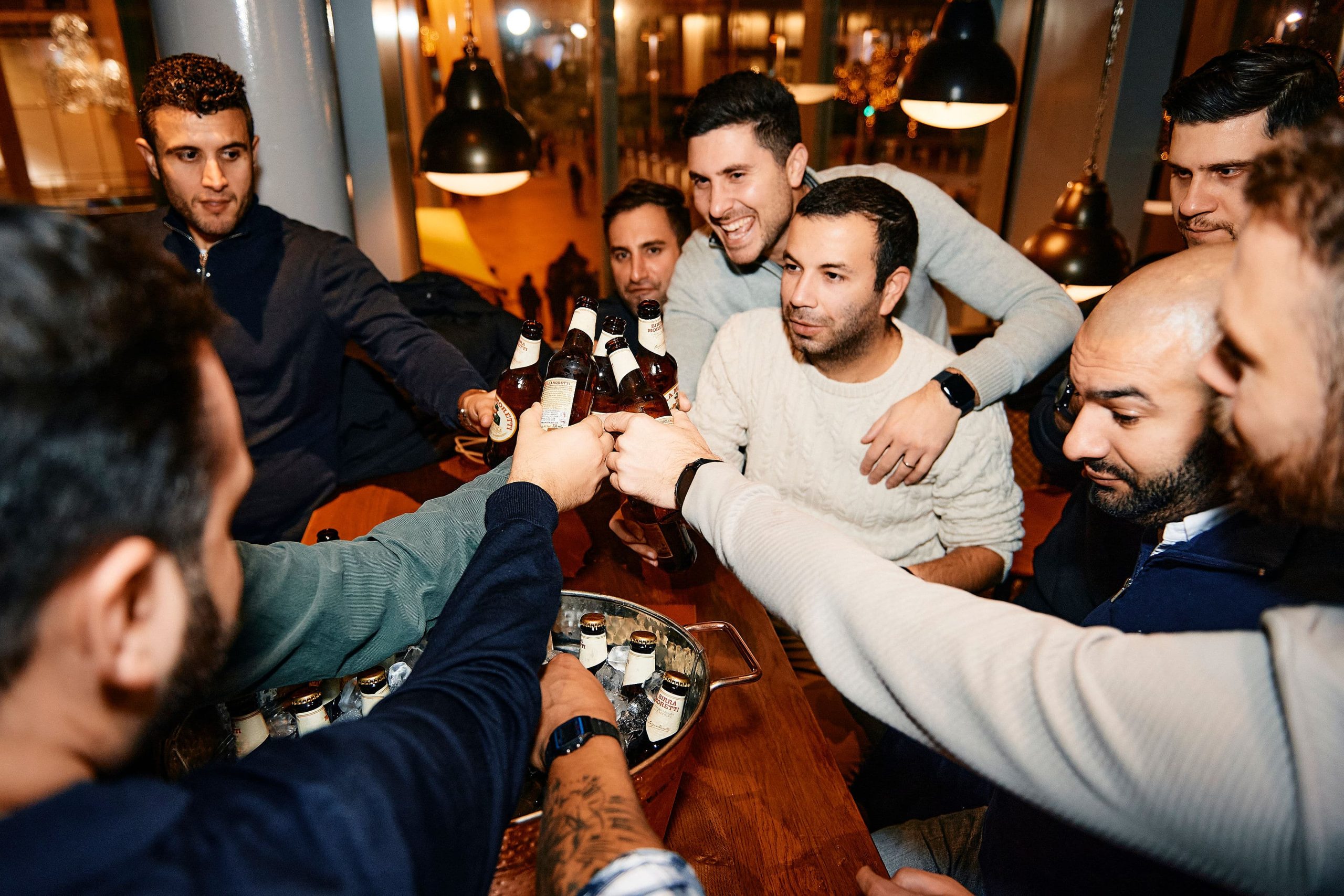 Boxings fans watching the big fight